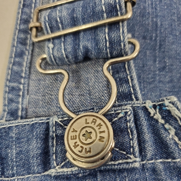 Lakin McKey L*M Bib Overalls Blue Denim Unisex Boy - Picture 10 of 15